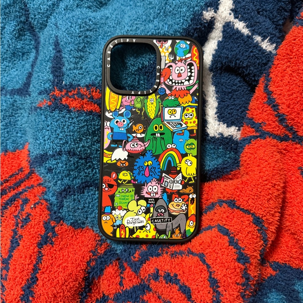 Colorful Cartoon Pattern Phone Case- Iphone 16 pro max case
